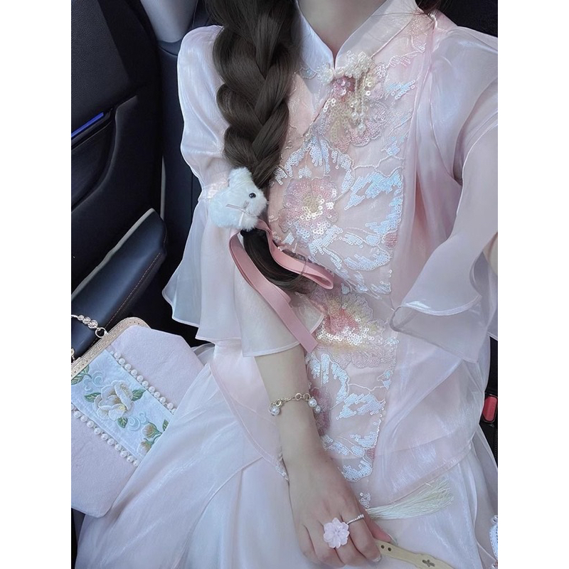 Đầm cổ trang công chúa dáng dài