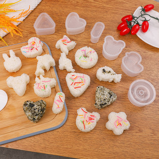 Khuôn ép cơm nắm cho bé, Khuôn làm cơm nắm Onigiri, Cơm Bento tạo nhiều hình đáng yêu giúp bé thích thú khi ăn dặm
