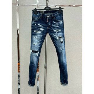 [Hight Quality] Hàng Có Sẵn!! Quần Dsq2 Skater Jeans - Điểm Nhấn Wash Rách Phối Vảy Sơn Sang Trọng Form Skinny - Qccc