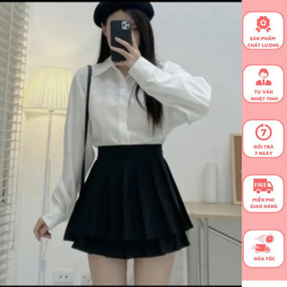 Chân váy xếp ly,chân váy tennis ngắn xếp ly , chân váy hai tầng xếp ly mang phong cách hàn quốc