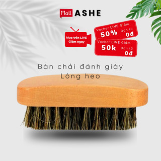 Bàn chải đánh giày ASHE cán gỗ, đầu lông heo rừng