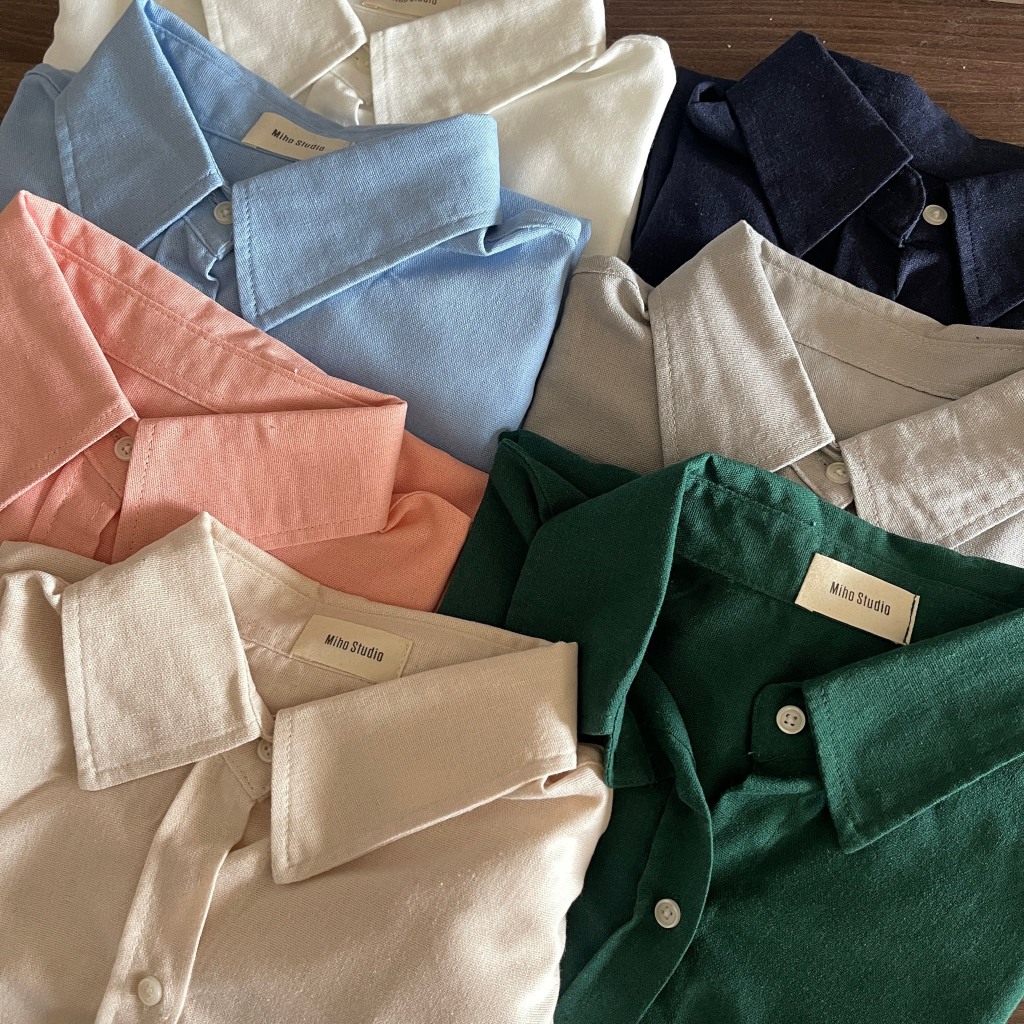 Áo Sơ Mi Linen, Áo Sơmi Nữ Basic Trơn, Áo Somi Dáng Rộng Thấm Hút Mồ Hôi Miho House | BigBuy360 - bigbuy360.vn