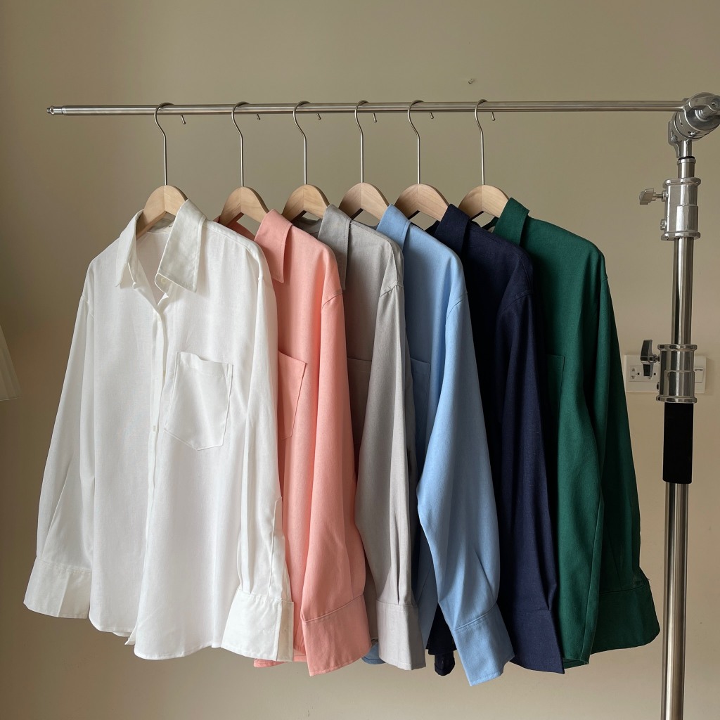 Áo Sơ Mi Linen, Áo Sơmi Nữ Basic Trơn, Áo Somi Dáng Rộng Thấm Hút Mồ Hôi Miho House | BigBuy360 - bigbuy360.vn