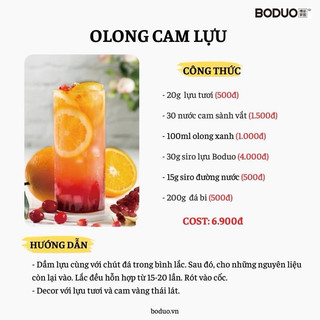 Siro Lựu đỏ Boduo bình 1 lít