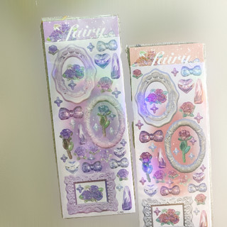 Zanmo tấm hình dán sticker hoa khung ảnh laser decor