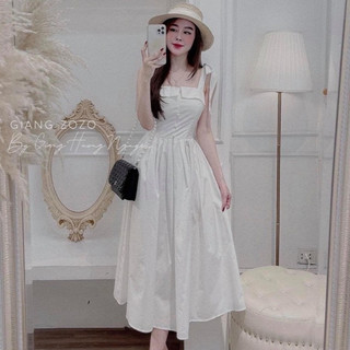 váy trắng buộc dây