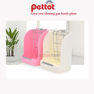 Máng ăn kẹp cỏ 2 trong 1 dành cho thỏ bọ ú - Pettot