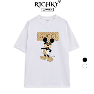 Áo Thun Richky Premium Gucci Mickey Mouse Wears Glasses Version Two