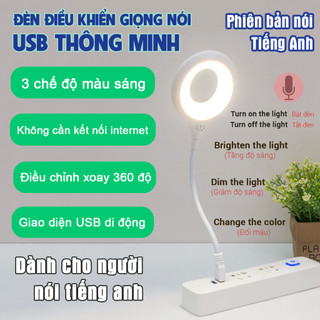 Đèn USB , đèn ngủ điều khiển bằng giọng nói tiếng Anh