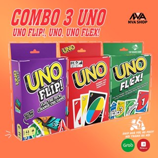 COMBO 3 UNO FLIP, UNO, UNO Flex 330 thẻ bài UNO boardgame vui vẻ cho gia đình và bạn bè