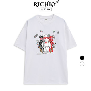 Áo Thun Richky Premium Kaw Hypebeast Supreme Bearbrick Money