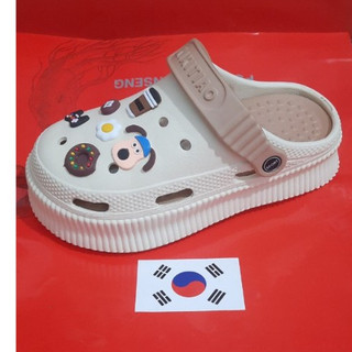 Dép cross nữ độn đế 5cm , dép sục nữ siêu nhẹ chất eva có siticker theo dép