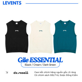 ÁO Gile Levents® "LÌ VEN FABRIC" ESSENTIAL GILE (CREAM, BLACK, DARK GREEN) Unisex dx.resell