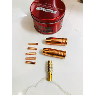 Combo phụ kiện hàn Mig 15AK (1 hộp sáp hàn, 2 chụp đồng đỏ, 1 nối bép, 5 bép)