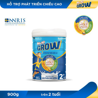 Sữa bột nuvi grow hỗ trợ tăng chiều cao 2+ lon 900g