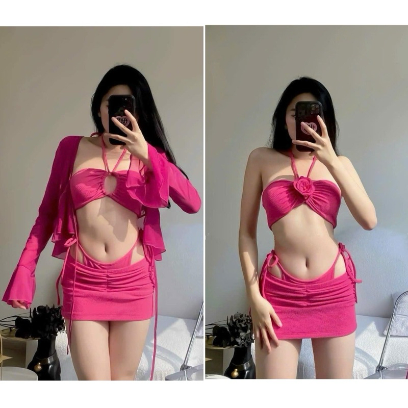 Set Bikini 4 Chi Tiết Cao Cấp Phong Cách DJ MIE