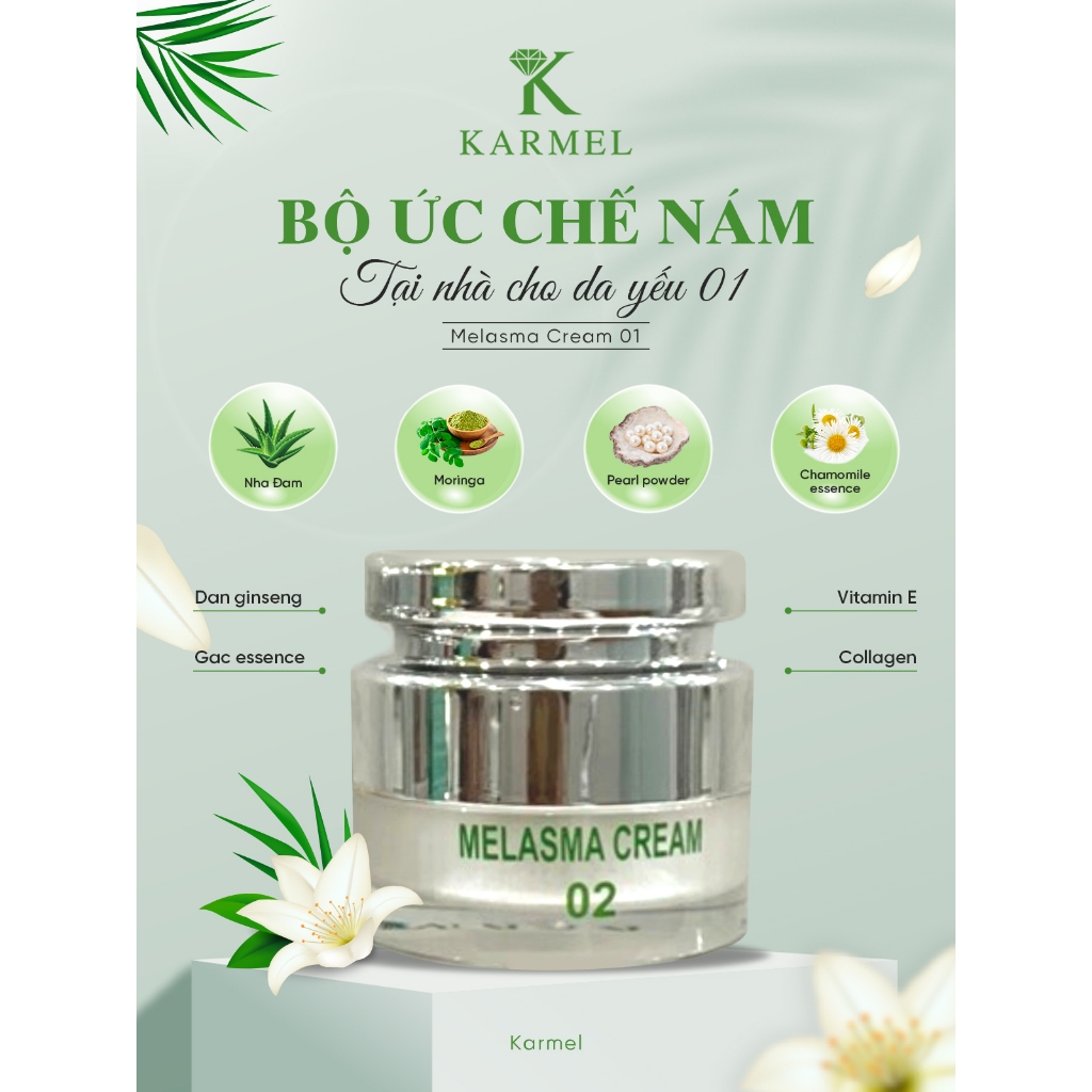 Kem Ức Chế Nám Tại Nhà Cho Da Yếu Karmel Melasma Cream 02 15g