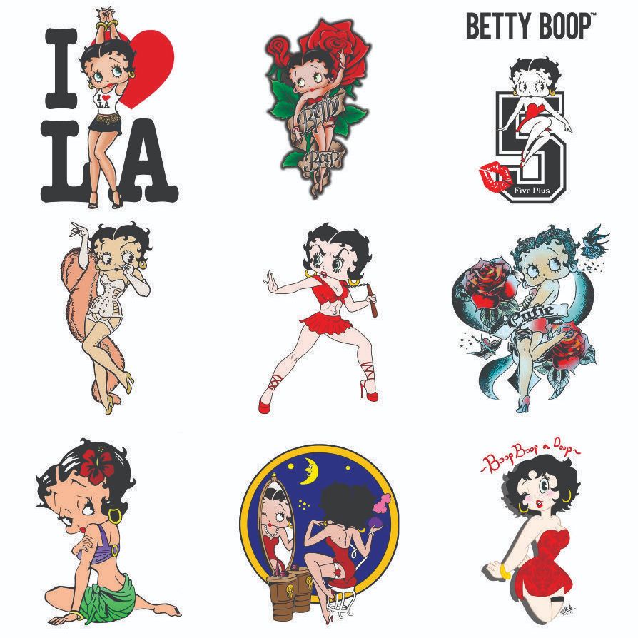 Hình ủi nhiệt BETTY BOOP, size Mini - Logo Decal ủi nhiệt B6