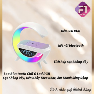 Loa Bluetooth Chữ G Led RGB,  F1 STORE Sạc Nhanh Không Dây,Đèn Nháy Theo Nhạc,Thiết Kế Sang Trọng
