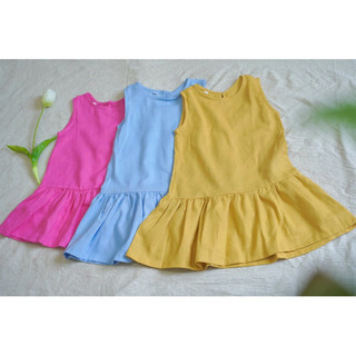 Đầm đuôi cá linen cho bé gái CHUT BABY đường nét thêu tỉ mỉ, dễ thương, nhẹ nhàng dành cho bé từ 7kg đến 38kg