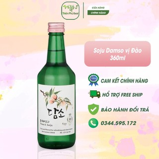 Soju damso hàn quốc vị đào 360ml