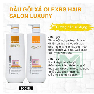 Cặp Dầu Gội Xả Argan Oil Collagen Cho Tóc Khô Xơ Hư Tổn Tóc Gàu Ngăn Rụng Tóc - 960ml