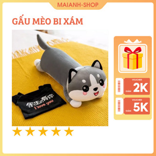  Gấu mèo bi xám gấu mèo Alaska 45cm đáng yêu thú nhồi bông mềm mịn   freeship  