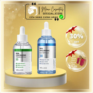 Tinh Chất Serum Wellage - Tinh chất cấp nước Wellage Real Hyaluronic Blue Ampoule & Wellage Real CiCa Calming 95 Trouble