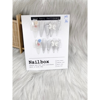 M36 nailbox thiết kế  mắt mèo kim cương hoa Hồng phát Quang