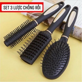 Combo Set 3 Lược Gỡ Rối Tóc - Bộ Lược Gỡ Rối Tóc, lược chải tóc nam nữ