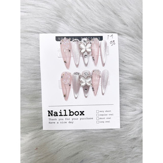 M98 nailbox thiết kế  hoa Hồng  màu  thạch Hồng