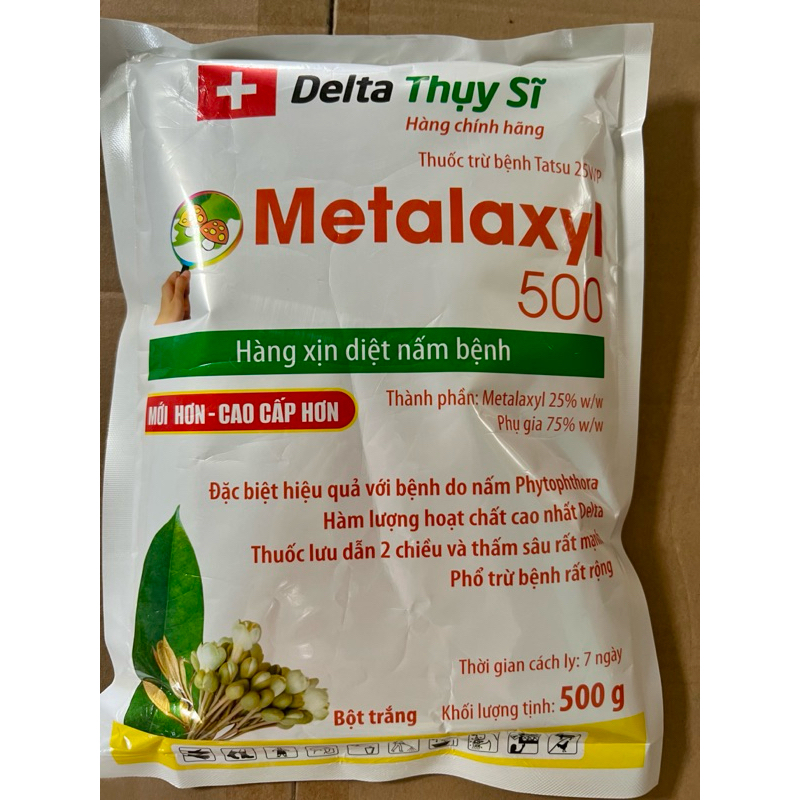 Thuốc trừ bệnh Tatsu 25WP Metalaxyl 500 gói 500g(Metalaxyl 25%) hiệu quả với bệnh do nấm Phytophthor