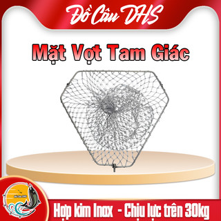 Mặt vợt tam giác inox câu cá, vớt cá - đồ câu dhs