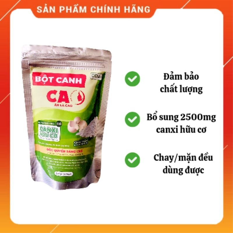 Bột canh canxi hữu cơ Cao, bổ sung 2500mg canxi hữu cơ từ vỏ trứng gà