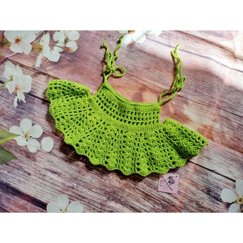 Bikini, đồ bơi kiểu áo 2 dây bèo xoè to cho bé