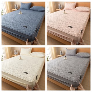Bộ ga gối chống thấm cotton đũi kháng khuẩn 2024, bộ ga gối mềm mại êm ái chống thấm tốt