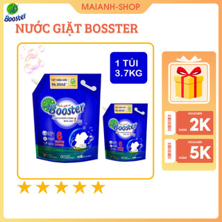 Combo 4 túi nước giặt booster hương hoa thiên nhiên 3.7kg tặng kèm quà