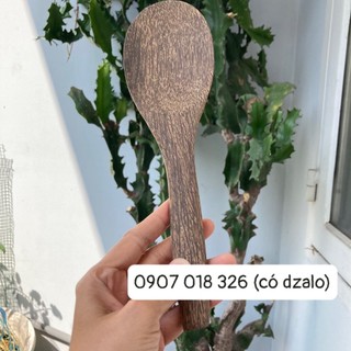 Vá/muôi/Muỗng xúc cơm, xới cơm làm bằng gỗ Buông/ sóng lá Buông, dài 25cm