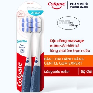 Bộ 2 Bàn chải đánh răng Colgate Gentle Gum Expert lông dày siêu mềm