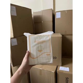 Bông Tẩy Trang 222 Miếng Natural Cotton Pad, Bông Tẩy Trang Nhật Bản 3 lớp Siêu Mềm, Siêu Dày, Không Rát Da Tiện Dụng