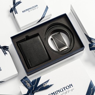 Combo ví thắt lưng nam fullbox chính hãng Remington Harmony in free 3 ảnh và tặng kèm hộp, túi giấy làm quà tặng ny, bố