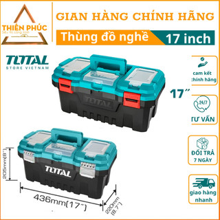 Thùng đựng đồ nghề 17inch total tpbx0171 khóa nhựa - tpbx0172 khóa kim loại