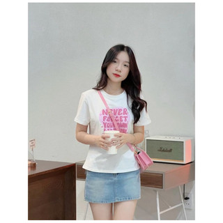 Áo Thun Nữ , Áo Thun Babytee Chữ Never