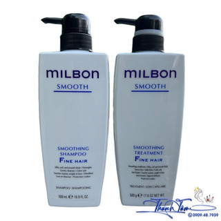 Dầu Gội Xả Suôn Mượt Milbon Smooth 500mlx2 NEW