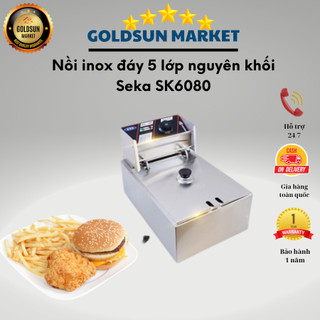 Bếp chiên nhúng SEKA SUNNY inox cao cấp dung tích 12L dùng tiện lợi cho gia đình, cửa hàng đồ ăn