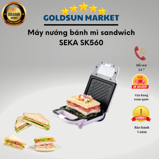 Máy nướng bánh mì sandwich SEKA SK560, công suất 650W nhỏ gọn đa năng, làm được nhiều món