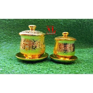 Ly cúng có nắp đậy Kim Sa