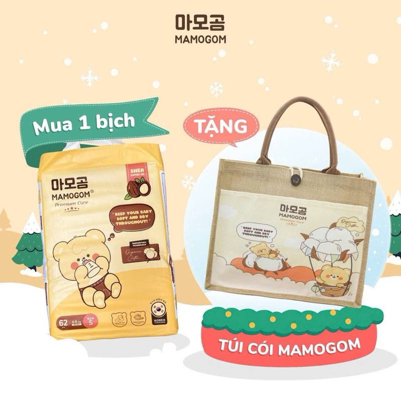 Bỉm Mamogom mỏng nhẹ thấm hút tốt( mua càng nhiều quà càng ưng)