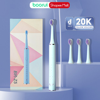Bàn chải điện BOORUI chính hãng BR-Z5 tự động đánh răng lông chải mềm, chống nước tuyệt đối IPX7, bảo hành 6 tháng