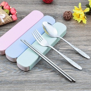 [SaLe 99%] Bộ Thìa Đũa Dĩa Lúa Mạch INox Cán Gỗ Lúa Mạch .[SCA]